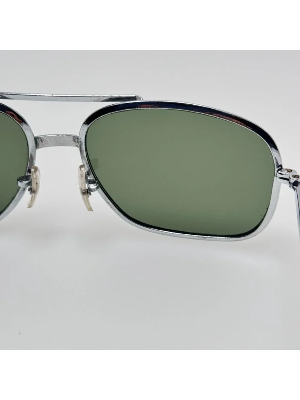 Unbranded Sunglasses 4-W Taiwan Silver Vintage Glass Lenses